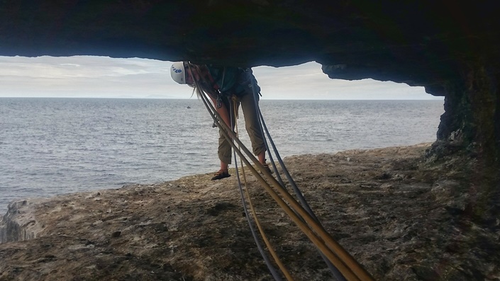 Climbing Downpatrick Head Sea Stack